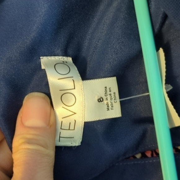 Tevolio Navy Faux Wrap Dress - Picture 3 of 4